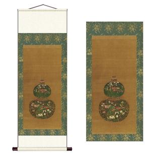 代陈琳葫芦花瓶图名家重彩工笔花鸟画高清微喷复制临摹学习画稿 元