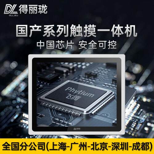 dll得丽珑国产系统芯片工控一体机银河麒麟飞腾宽压宽温人工智能