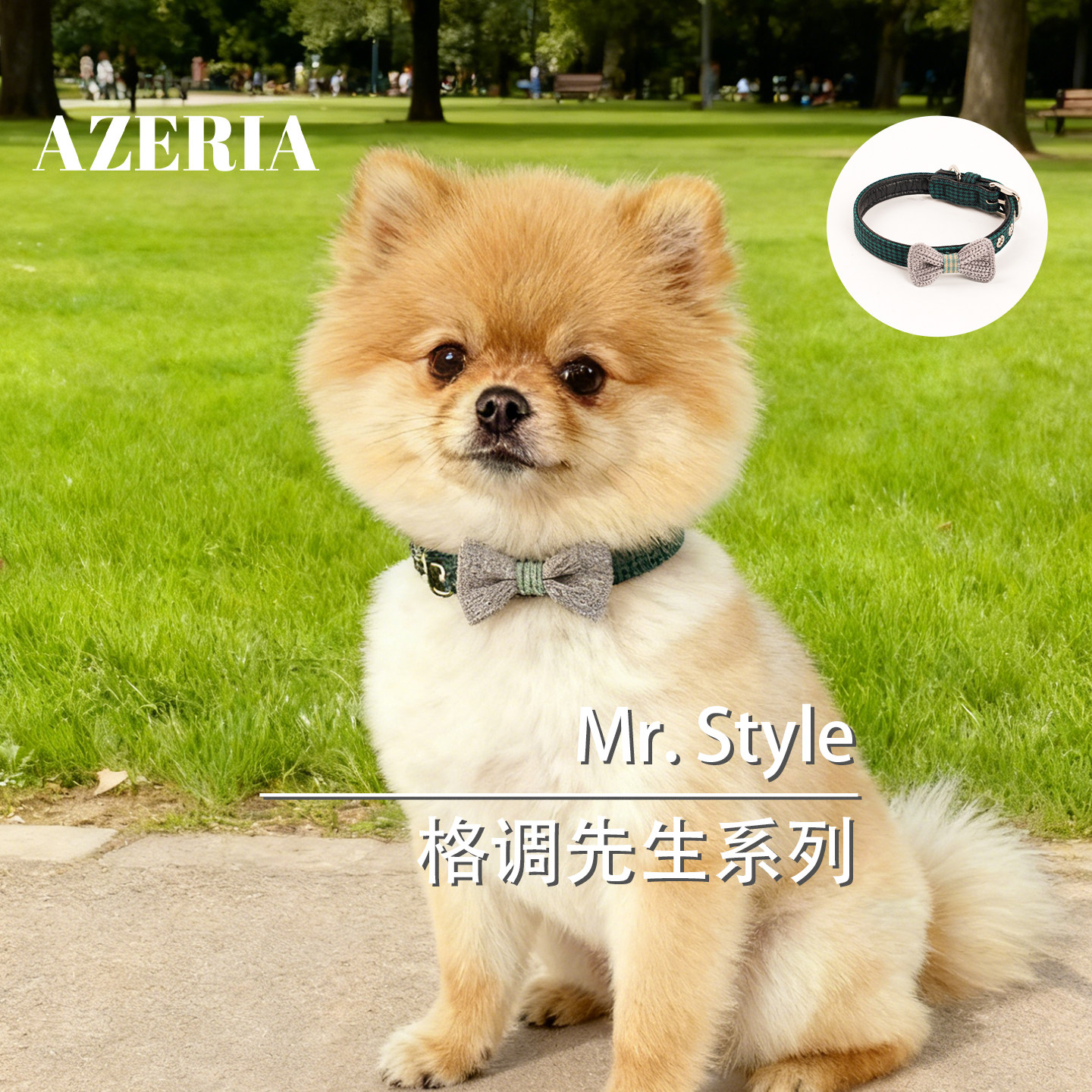 AZERIA宠物项圈耐磨格纹布料蝴蝶结装饰日系田园风柔软脖圈防爆冲,宠物/宠物食品及用品,项圈/肩带,淘宝优惠券,粉丝福利购,淘宝优惠卷