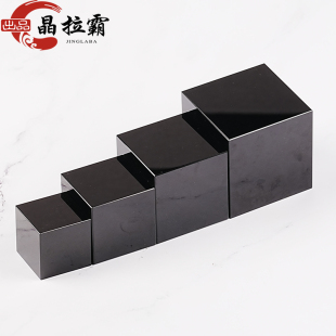 黑曜石摆件方块立方体原石六面正方体办公室桌面摆件镇纸压书摆设