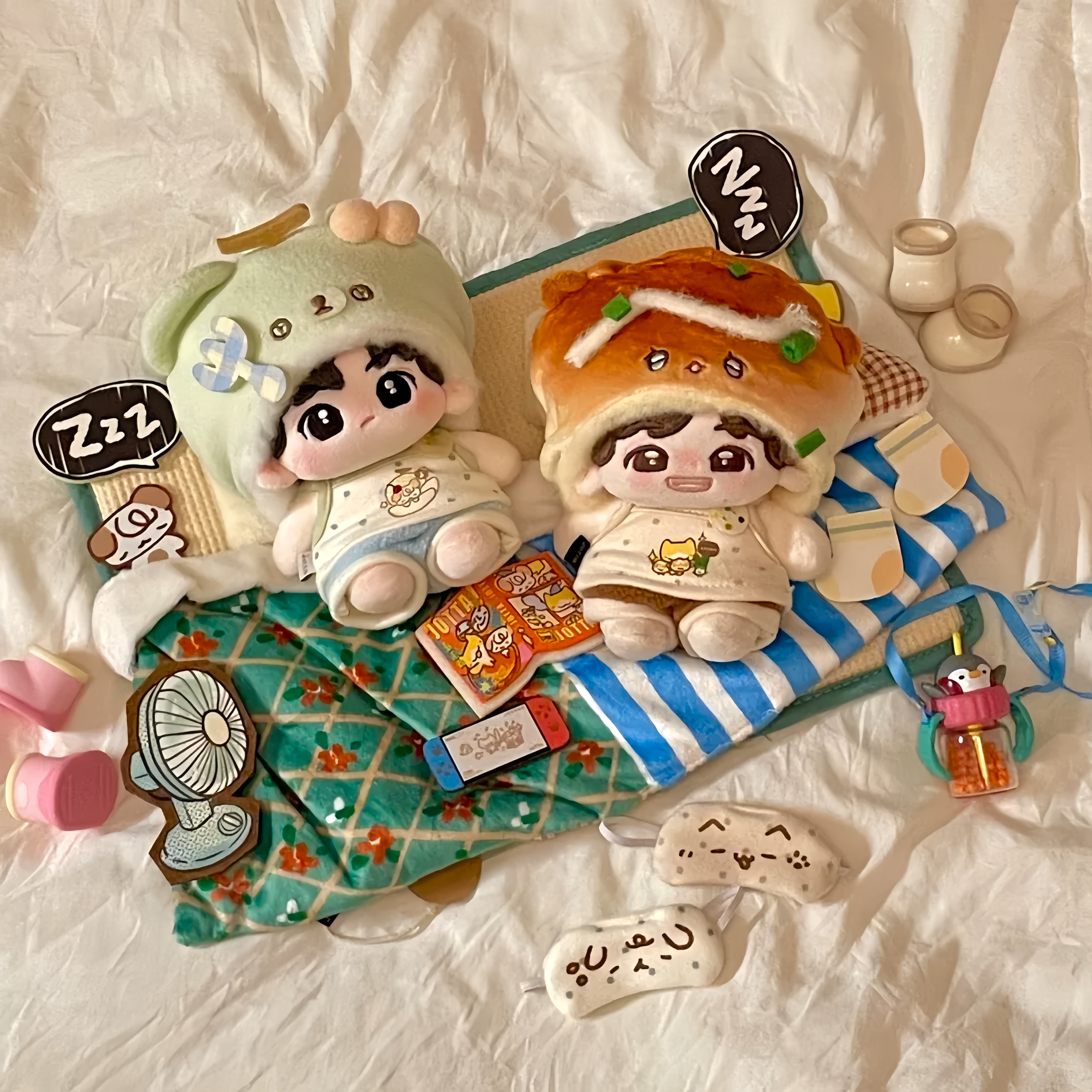10cm娃衣新品葱烧餐包棉花娃娃衣服替换装可爱娃衣无属性创意超萌