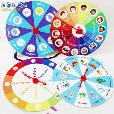 指针转盘小学英语公开课教具