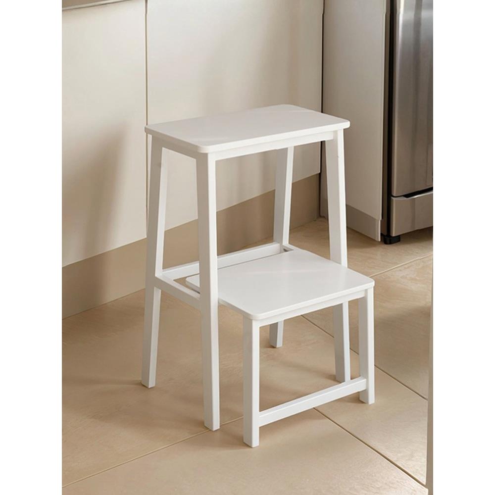 介璞现代家用稳步梯凳台阶加厚餐桌椅两用室内登高楼梯楠竹小梯子