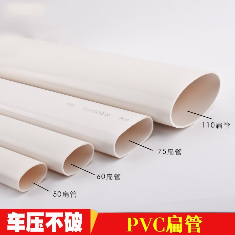 热销pvc5e0 60 75 110扁管厕所厨房阳台管道配件椭圆管地漏移位器