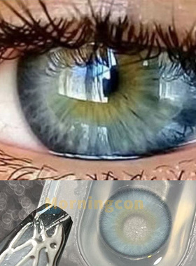 深海幽灵蓝色囚禁暮光美瞳年抛大直径近视正品隐形眼镜官方旗舰店