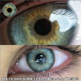 未来细胞灰色美瞳年抛大小直径正品 混血自然隐形眼镜官方旗舰店