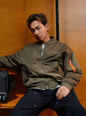 INSIDEDOT 梁烈唯同款飞行员夹克秋冬潮牌休闲上衣棒球领情侣外套