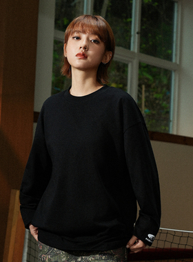 INSIDEDOT黑洞品牌logot恤男长袖春季新款设计感明辑线上衣情侣装