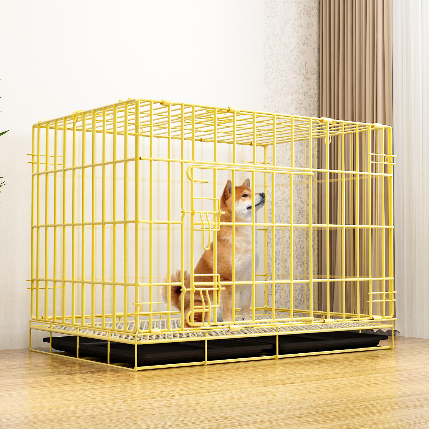狗笼子小型犬专用加粗铁丝泰迪博美柯基中型折叠免安装宠物笼狗窝