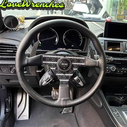 改装快拆momo方向盘碳纤维支架 F底盘保留原车多功能按键拨片换挡