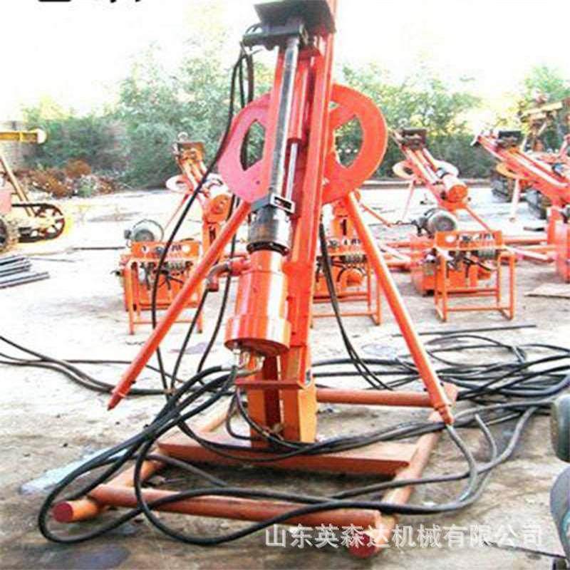 山东英森达热卖矿用气动圆盘钻机ygz90导轨式du立回转凿岩机 钻具