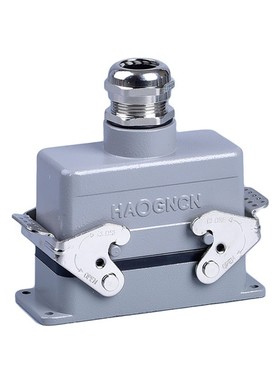 重载连接器24芯16A矩形插座HDC-HE-024-1M/F航空插头热流道接插件