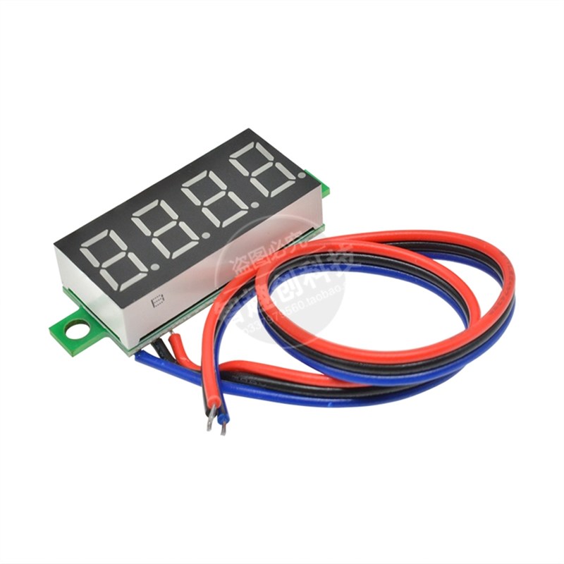 DC直流0V-100V 4位数显电压表头 三线0.36寸数码管数字显示万用表