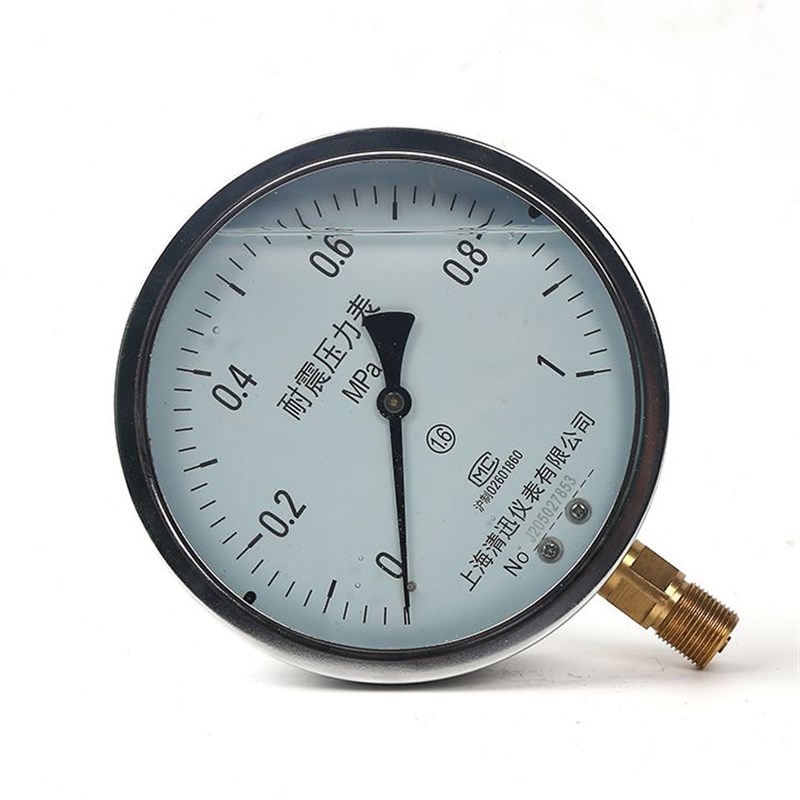 YN150大表盘耐震压力表油压水压气压表1MPA/0-1.6mpa精度1.6级