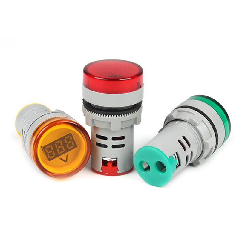 数显电压指示灯220v 380v 交流60v-500v指示灯电压表 AD16-22DSV