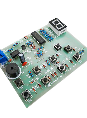 CD4511八路数显抢答器焊接套件8路电子技能竞赛练习组装WJS-56-2