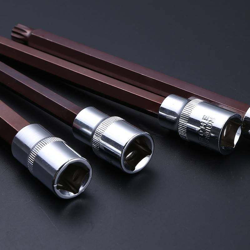 1/2大飞电动起子加长压批旋具套筒梅花星批头12角内六角组合套装