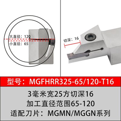 端面槽刀杆 反圆弧端面切槽刀杆内孔端面槽MGFHRR320/420/325/425