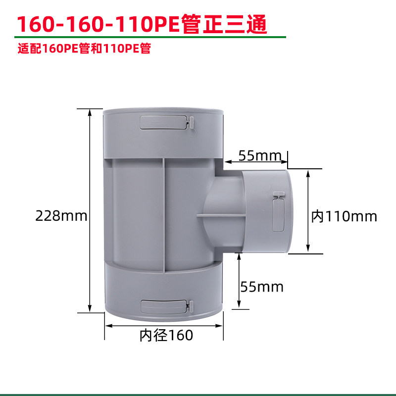 中央新风系统PE管三通160变110变75一分二变径三通U型三通直接,纺织面料/辅料/配套,其他纺织机械,淘宝优惠券,粉丝福利购,淘宝优惠卷