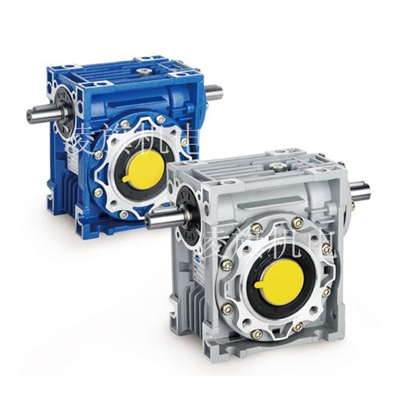NRV-VS双轴入涡轮蜗杆铝壳铁壳小型微型手摇式减速机变速器齿轮箱