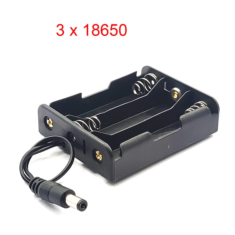 18650电池盒 1节2节3节4节锂电池座 串联 带线MDC头电源口5.5*2.1