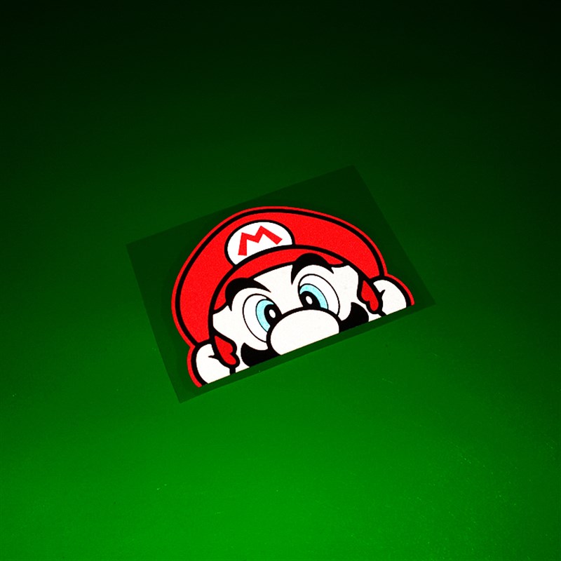 户外防水反光贴 个性卡通搞笑JDM马力奥汽车车窗电动车摩托车贴纸