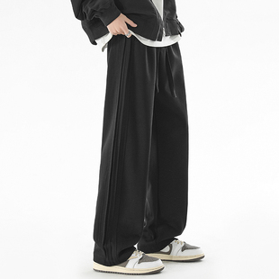 ZSEE春秋美式休闲裤潮牌垂感直筒宽松运动卫裤男拖地伞兵裤长裤子