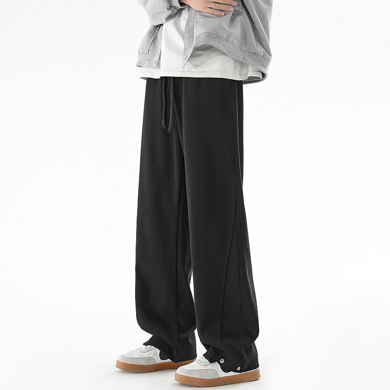 ZSEE潮牌黑色卫裤男宽松直筒美式垂感休闲裤春秋季运动百搭长裤子,男装,休闲裤,淘宝优惠券,粉丝福利购,淘宝优惠卷