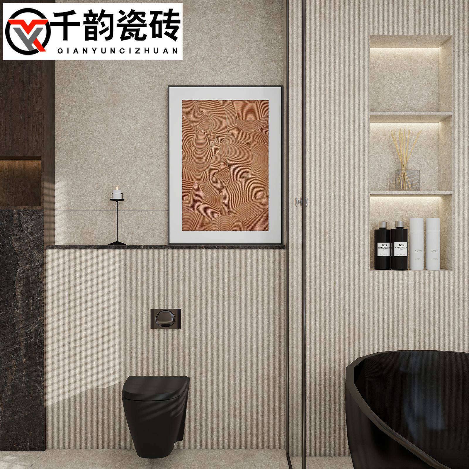 莱姆石瓷砖750x1500通体干粒凹凸模具面防滑地砖高档别墅地板砖