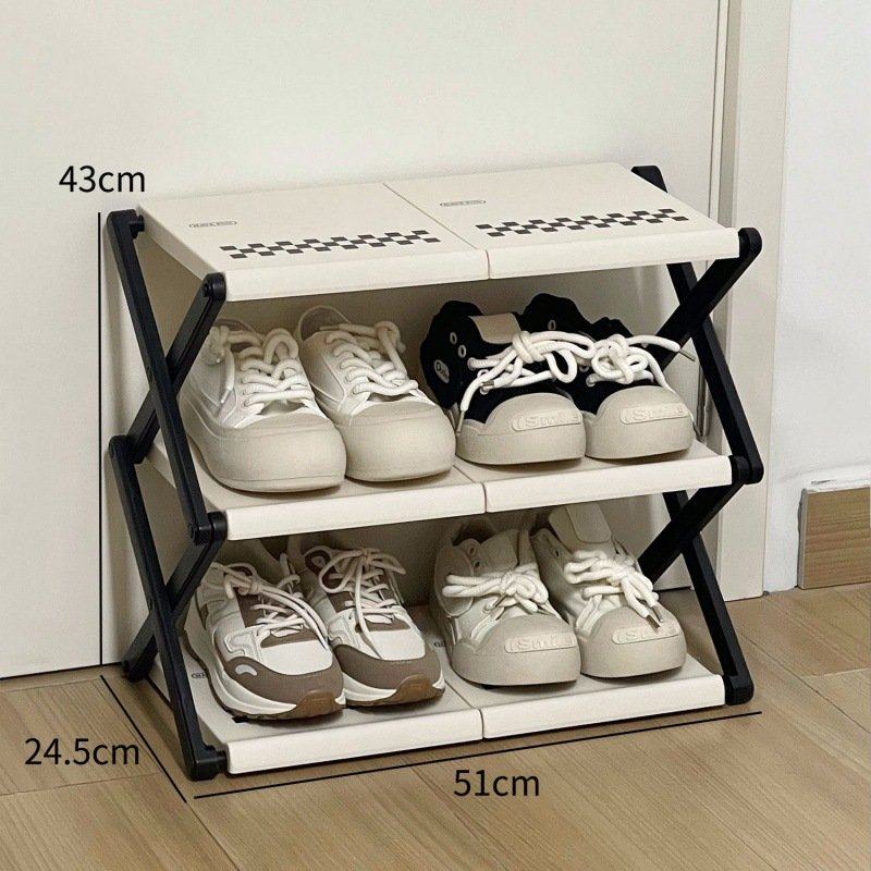 鞋架宿舍桌下鞋柜2024新款多层折叠简易小窄家用门口鞋子收纳神器,收纳整理,鞋子收纳架,淘宝优惠券,粉丝福利购,淘宝优惠卷