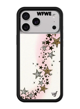 WFWE联名豹纹五角星圣诞小狗适用苹果17promax手机壳iPhone16/15/14/13ProMax/Plus欧美飞鸽天使12防摔保护