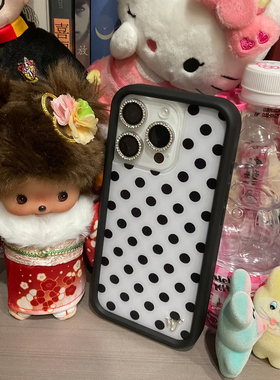 Wildf联名天使三只丘比特Cherubs白色波点苹果15适用iPhone17/16/14/13ProMax手机壳时尚防摔12WF防摔保护套