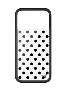 【WF侧边原版按键】黑白黄色粉色波点手机壳适用苹果17Pro新iphone16/15/14/13/12/Pro/Max艺术家防摔保护套