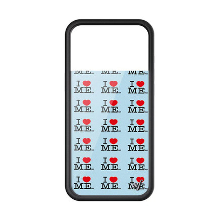 【WF侧边原版按键】I Heart Me蓝色我爱自己手机壳适用苹果17Pro新iphone16/15/14/13/12/Pro/Max防摔保护