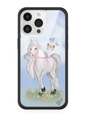 Wildf联名蝴蝶小马绿色抹茶爱心WF手机壳适用iPhone15/14/13ProMax苹果16Pro/17Pro全包防摔12防摔WF保护套