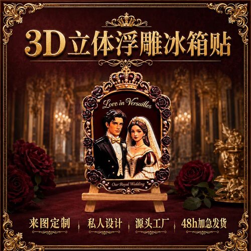 【3d冰箱贴】立体浮雕定制来图设计磁吸式精致桌面摆件文创纪念