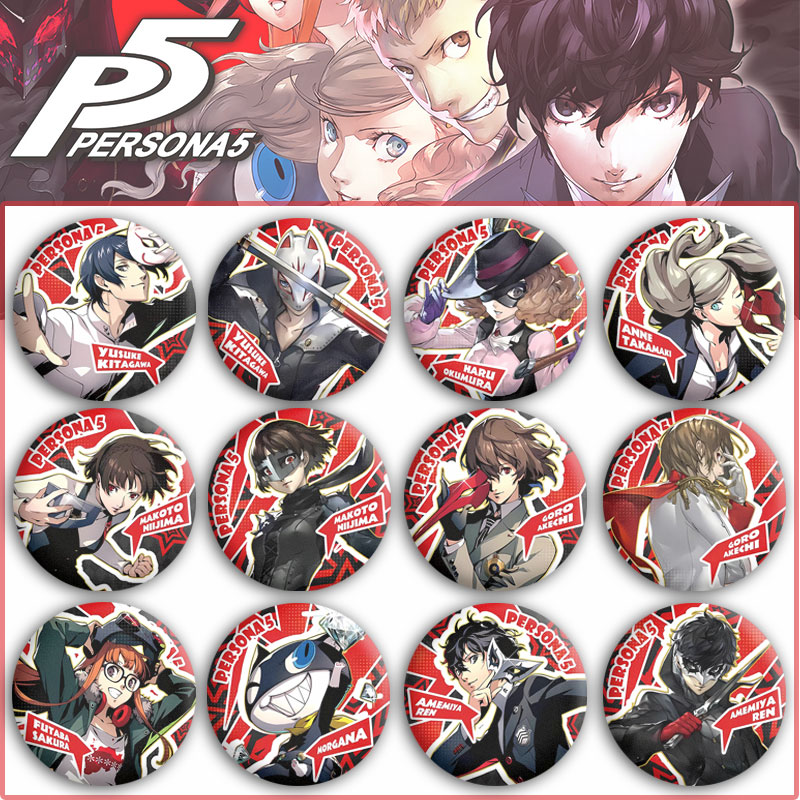 P5女神异闻录二次元吧唧胸章