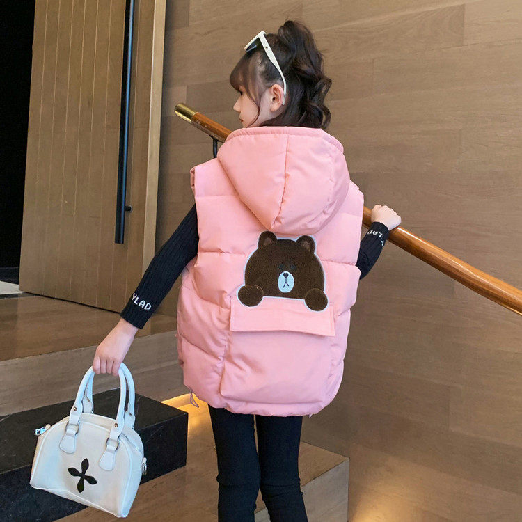 刺绣连帽(不可脱卸)常规款聚酯纤维拉链马甲,童装/婴儿装/亲子装,马甲,淘宝优惠券,粉丝福利购,淘宝优惠卷