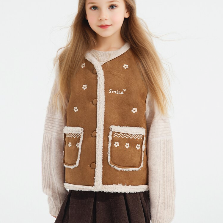 刺绣圆领常规款纽扣B类马甲,童装/婴儿装/亲子装,马甲,淘宝优惠券,粉丝福利购,淘宝优惠卷