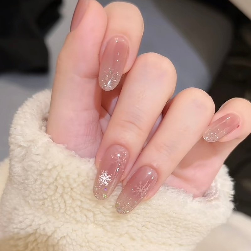 秋冬新款裸色猫眼雪花圣诞氛围感纯欲显白手工穿戴甲新年美甲贴片,彩妆/香水/美妆工具,穿戴甲/甲片,淘宝优惠券,粉丝福利购,淘宝优惠卷