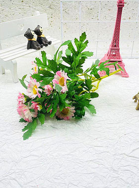 仿真花六朵小雏菊小野菊把束婚庆拍摄装饰家居假花