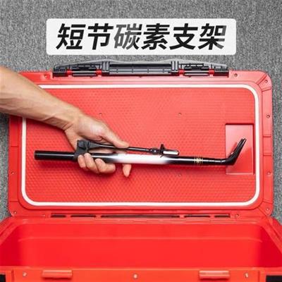 渤洋碳素炮台支架羊角头滑轮带地插钓鱼野钓短节超轻硬多功能竿架