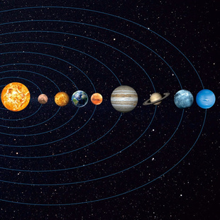 饰夜光墙贴 太阳系九大行星贴纸荧光地球月亮发光儿童房间幼儿园装