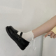 法式玛丽珍小皮鞋女夏季2024新款百搭配裙子黑色复古日系平底单鞋