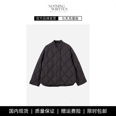 【现货】NOTHING WRITTEN菱格纹理绗缝羽绒服夹克宽松保暖上衣女