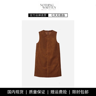 【现货】NOTHING WRITTEN标准版型灯芯绒迷你直筒连衣裙冬季新品