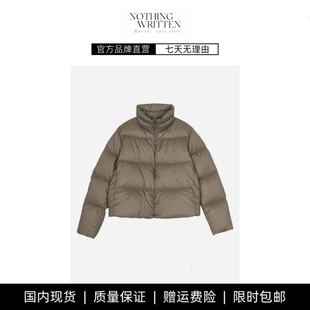 WRITTEN羽绒服短款 NOTHING H型立领泡芙羽绒外套女面包服 现货