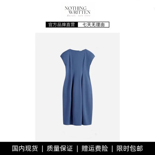 【现货】NOTHING WRITTEN春新品标准版型针织中长短袖连衣裙黑色