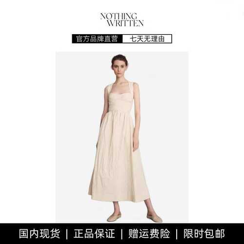 【现货】NOTHING WRITTEN吊带连衣裙女显瘦气质无袖小众设计长裙
