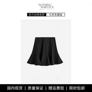 【现货】NOTHING WRITTEN标准版型伞形羊毛混纺迷你半身裙冬新品